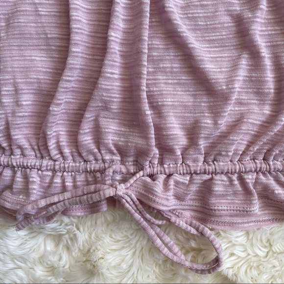 Free People Blouse Striped Top Cropped Pink M - Picture 6 of 13